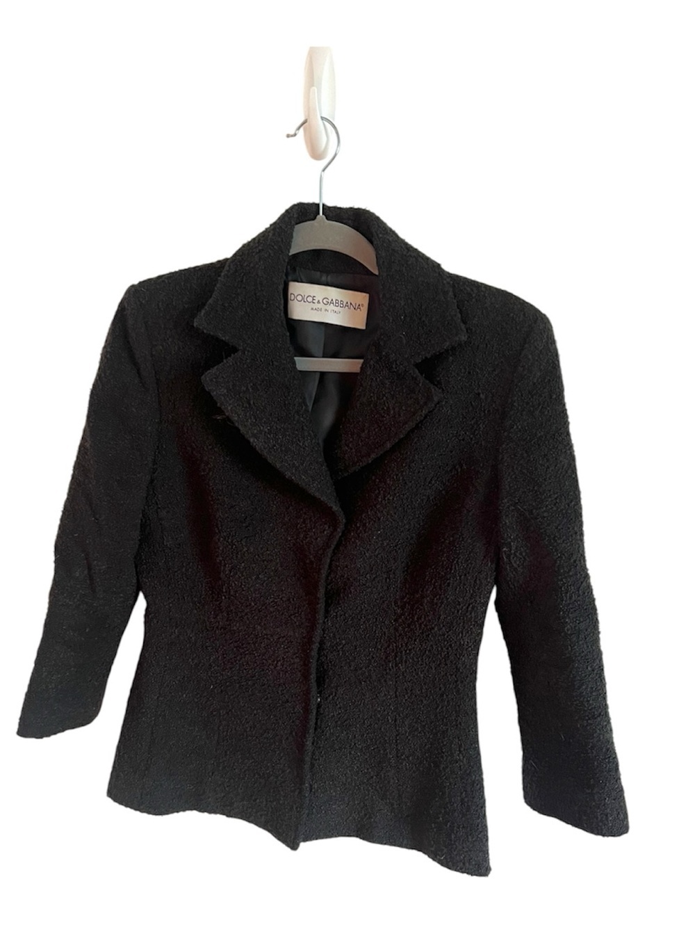 Dolce & Gabbana Black Textured Women’s Tailored Jacket